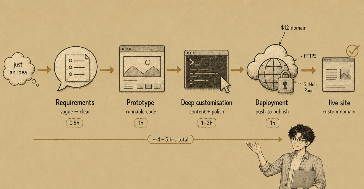 Cover image for Build and Deploy Your Personal Site from Scratch, for Free, in One Afternoon — and Why You Should Give It a Go